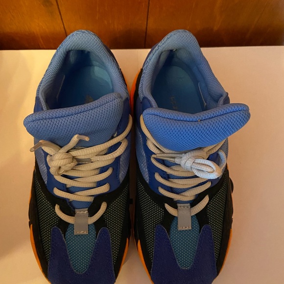 Size 6 1/2 orange, blue, and black Adidas not authentic - Picture 3 of 5